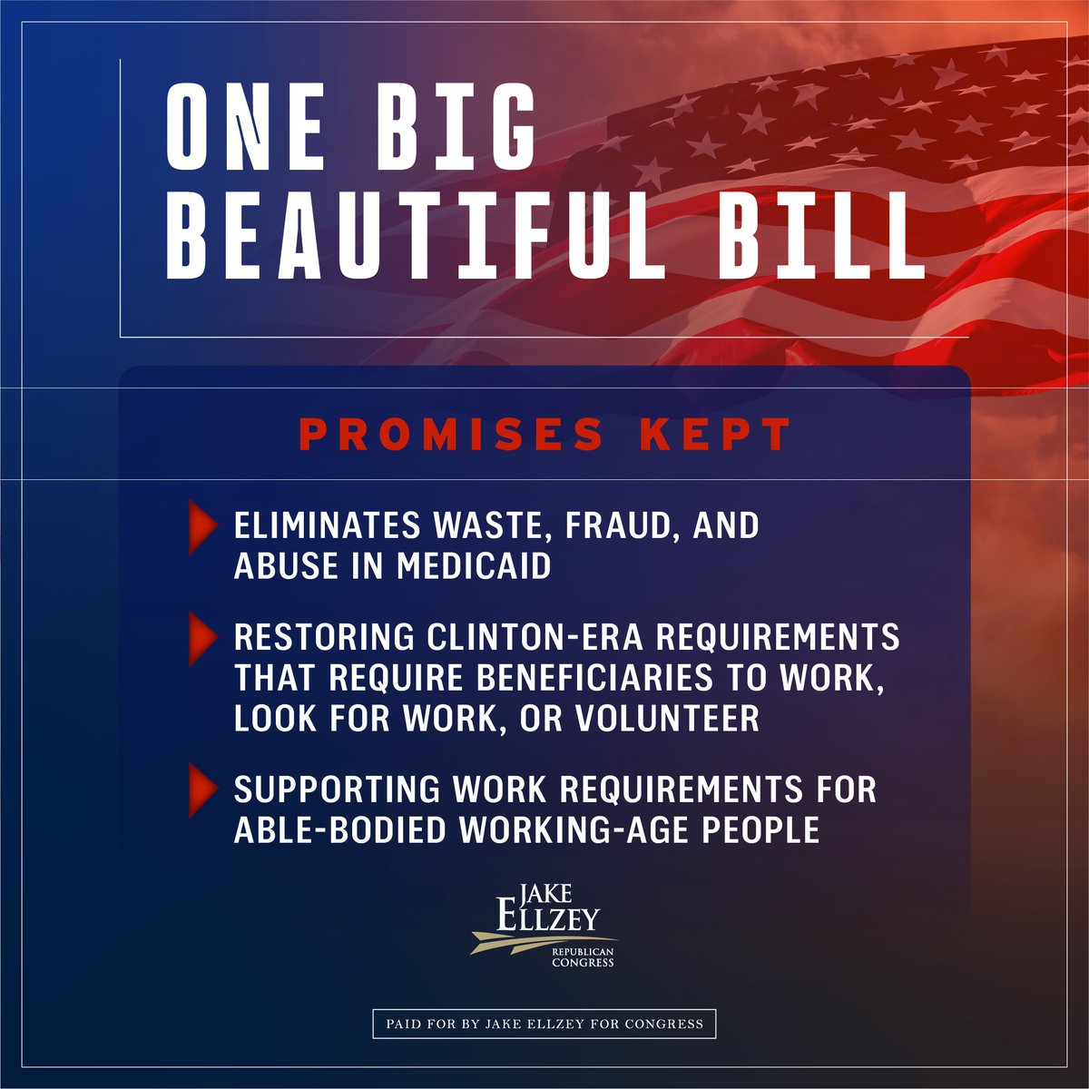 Rampant fraud and abuse takes resources from those who are most in need. Living off the government should never be the goal, and by bringing back work requirements for able-bodied adults we can finally push back.