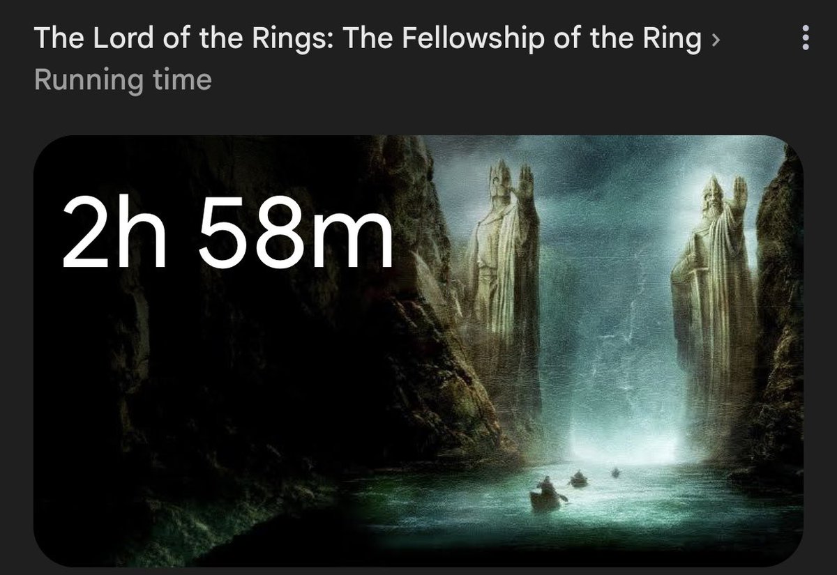 They watched Fellowship of the Ring