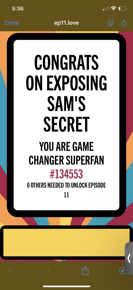 KBarrick's tweet photo. @samreich @GameChangerSam Super fan I am https://t.co/aQz34gciW4