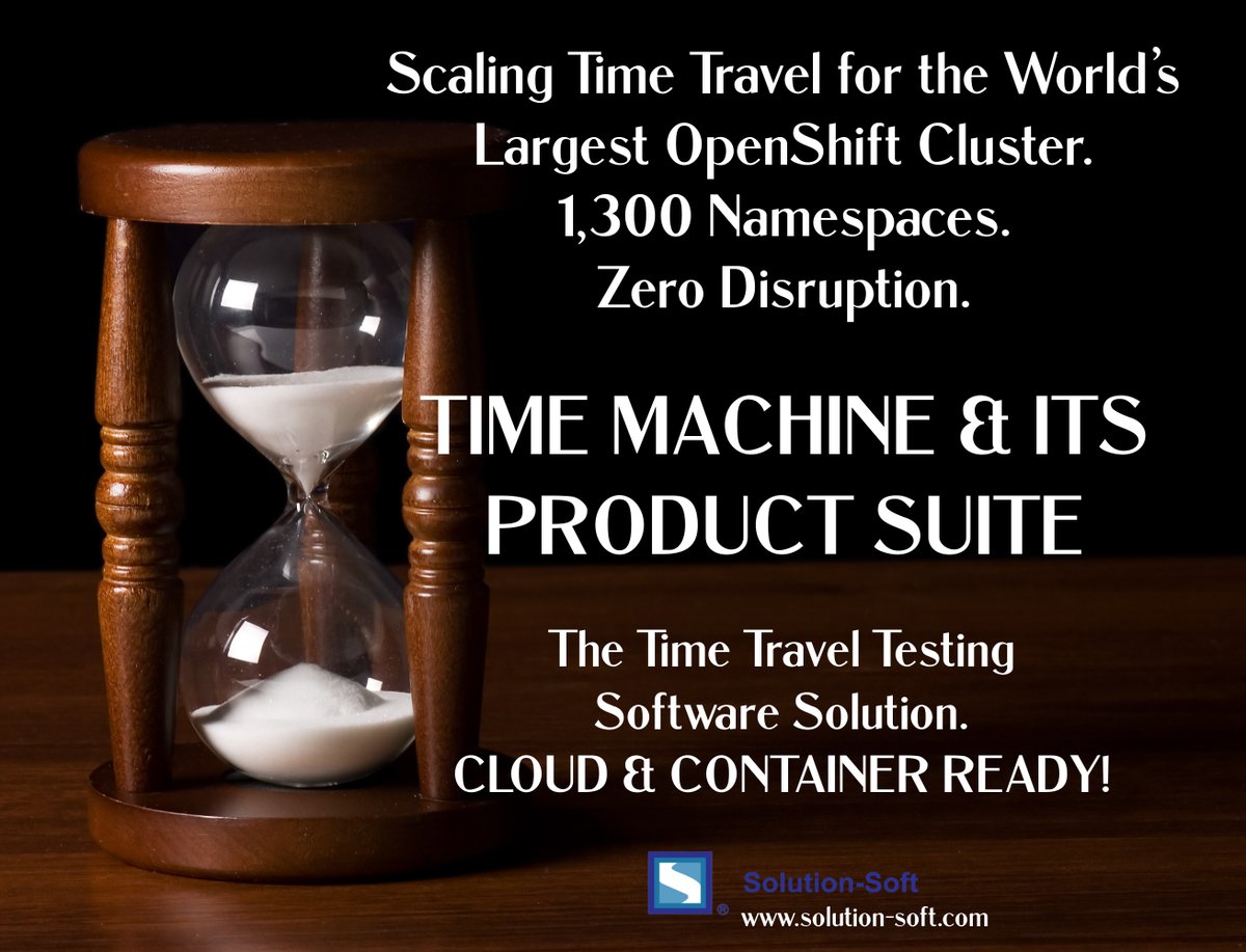 SolutionSoftTM's tweet image. Atruvia runs the world’s largest OpenShift cluster,  16K CPU cores, 1,300 namespaces, Service Mesh on top. With Time Machine, they now do synchronized time travel testing across all namespaces, zero disruption. solution-soft.com/time-saver
#timetraveltesting #OpenShift #DevOps