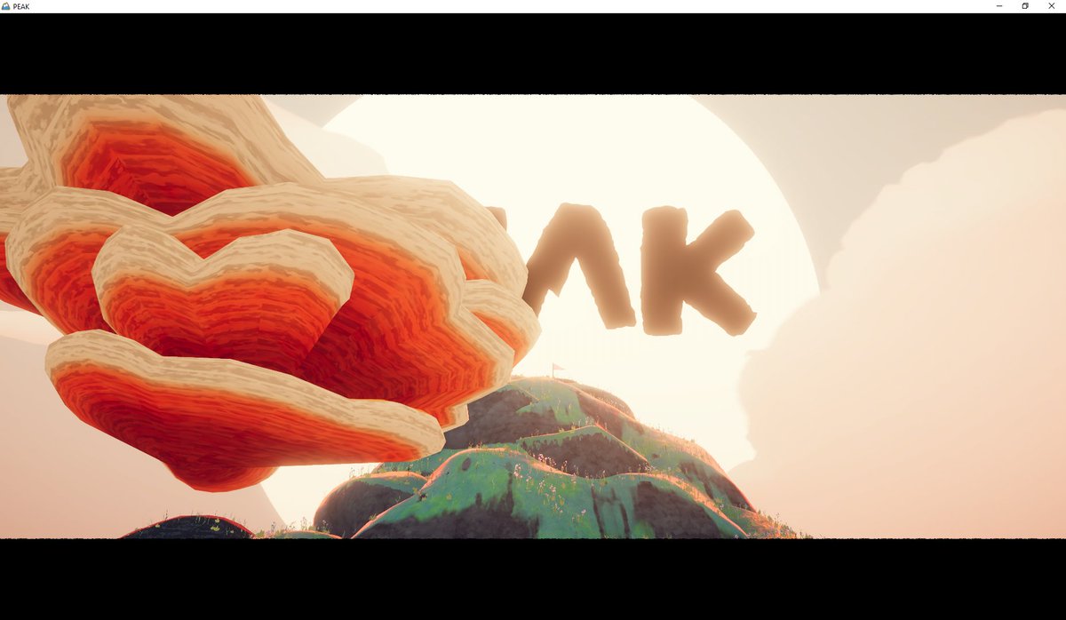 In #PEAK apparently if you throw a shelf fungus at your friend in midair, it floats. also, apparently this can happen on the end screen if you do so