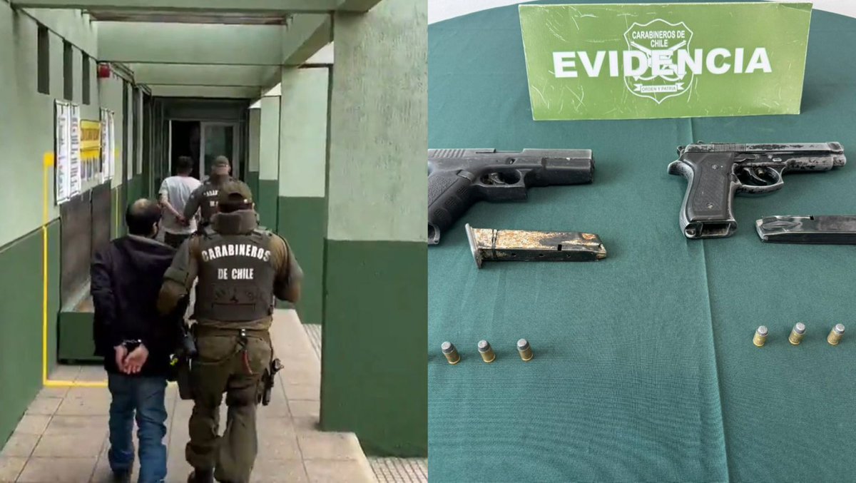 Dos detenidos por porte de armas de fuego y municiones en sector Las Compañías miradiols.cl/2025/08/15/dos…