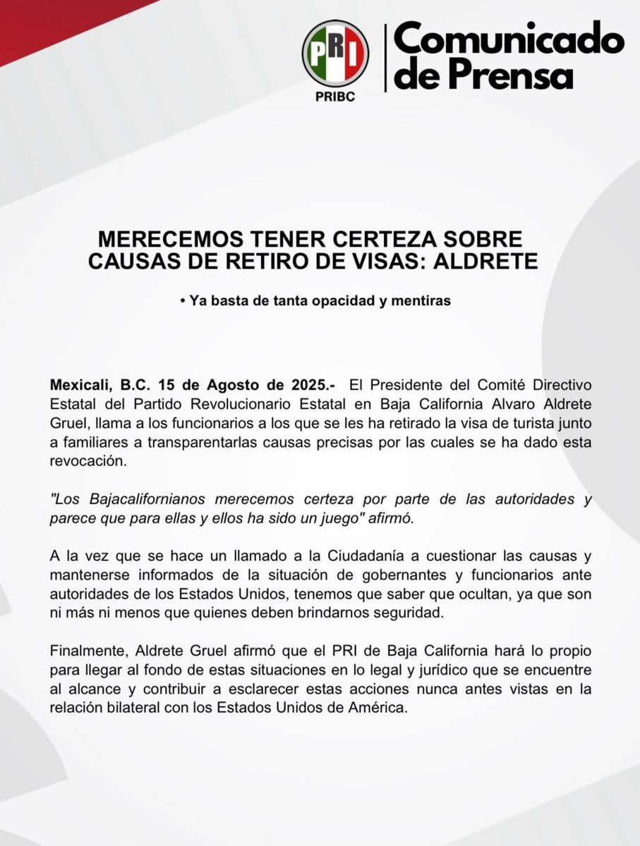 Sencillamente y sin tanto rollo, ¿Qué se traen? Por qué los de las Visas? 

Están arrastrando al estado a una inestabilidad política que no va a dejar nada bueno.

<a href="/PRI_Nacional/">PRI</a> 
<a href="/alitomorenoc/">Alejandro Moreno</a> 
<a href="/alvaroaldreteg/">Alvaro Aldrete</a>