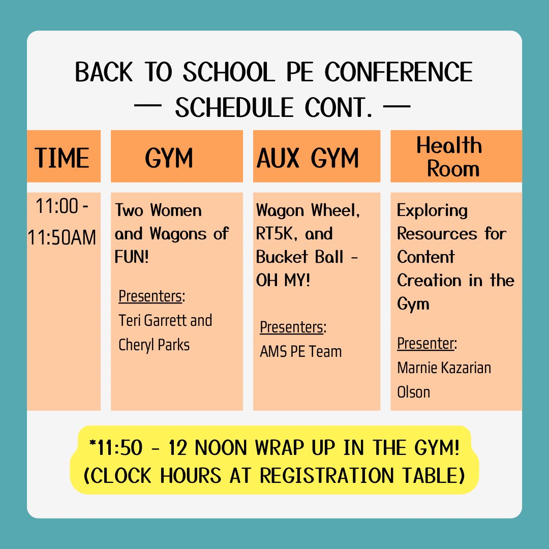 Check out the schedule and GET PUMPED for the ultimate back-to-school kickoff at the “GAME ON! Back to School PE Conference”!👊

🔥 INSTANT ACTIVITIES
🔥 PACIFIC NATIVE LAX
🔥 FLING GOLF
🔥 BUCKET BALL 
🔥 CONTENT CREATION
… AND MORE!

Register @ shapewa.org!