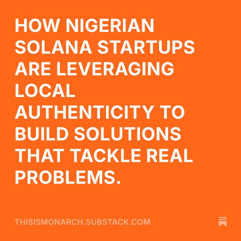 MONARCH (@thisis_monarch) on Twitter photo In the hallowed words of Hiten Shah <a href="/hnshah/">Hiten Shah</a>, Co-founder of Kissmetrics, Crazy Egg and Nira notes,
'Product-market fit is a moving target'
So how are Nigeria Solana products achieving and sustaining it? In the hallowed words of Hiten Shah <a href="/hnshah/">Hiten Shah</a>, Co-founder of Kissmetrics, Crazy Egg and Nira notes,
'Product-market fit is a moving target'
So how are Nigeria Solana products achieving and sustaining it?