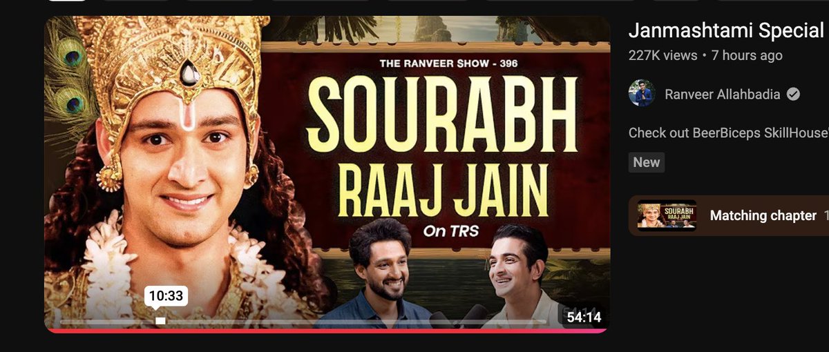 Apart from the impact made by his role in my life, i geniunely find listening to  <a href="/saurabhraajjain/">Sourabh raaj jain</a> a blessing. Thankyou for this. <a href="/BeerBicepsGuy/">Ranveer Allahbadia</a>