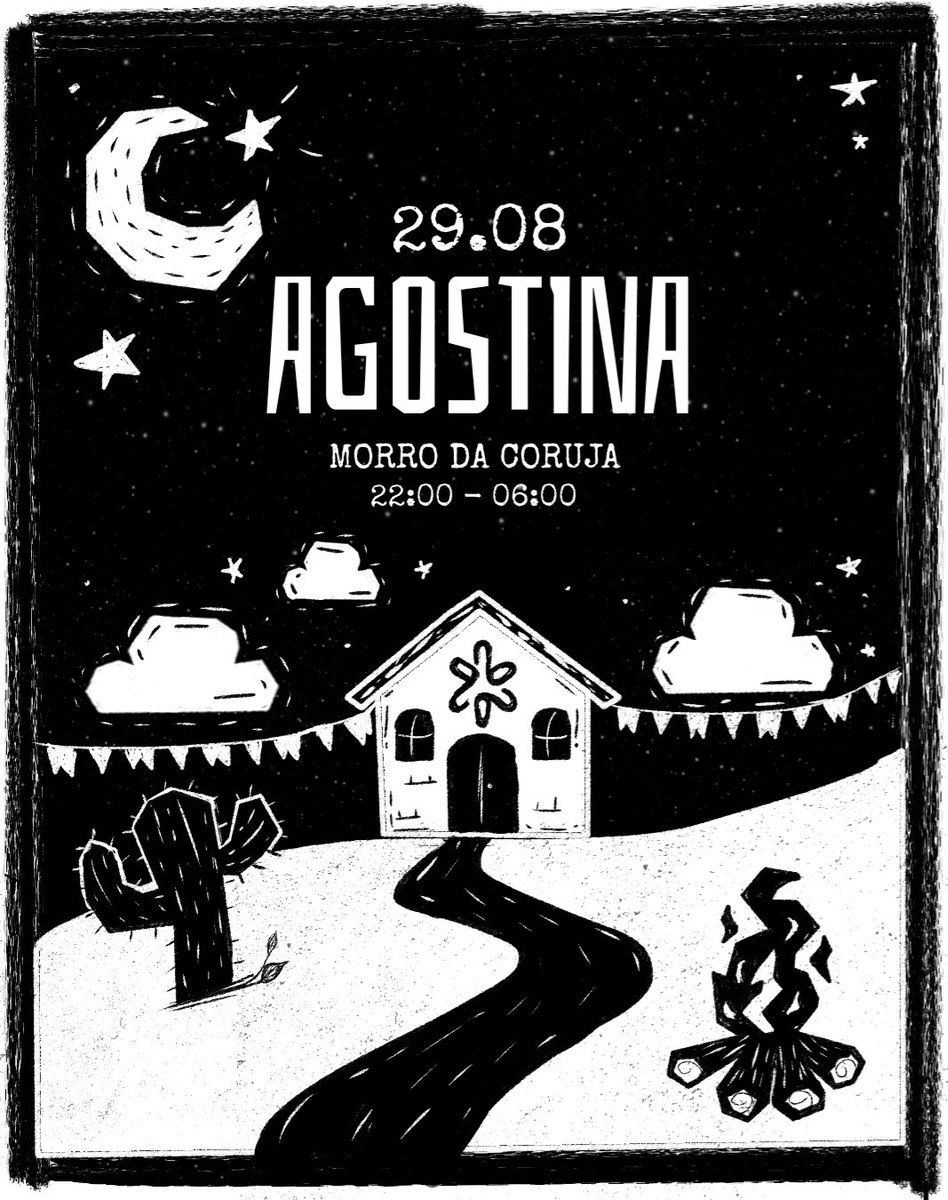E pra todo mundo que duvidou, o Glebinho mandou avisar que o melhor São João fora de época vai rolar sim! 🦨🔥 

Dia 29/08, no Morro da Coruja, a Agostina vai transformar a madrugada em festa, das 22h às 6h 🌵🎶 

Vem viver essa noite que só acontece uma vez por ano ✨