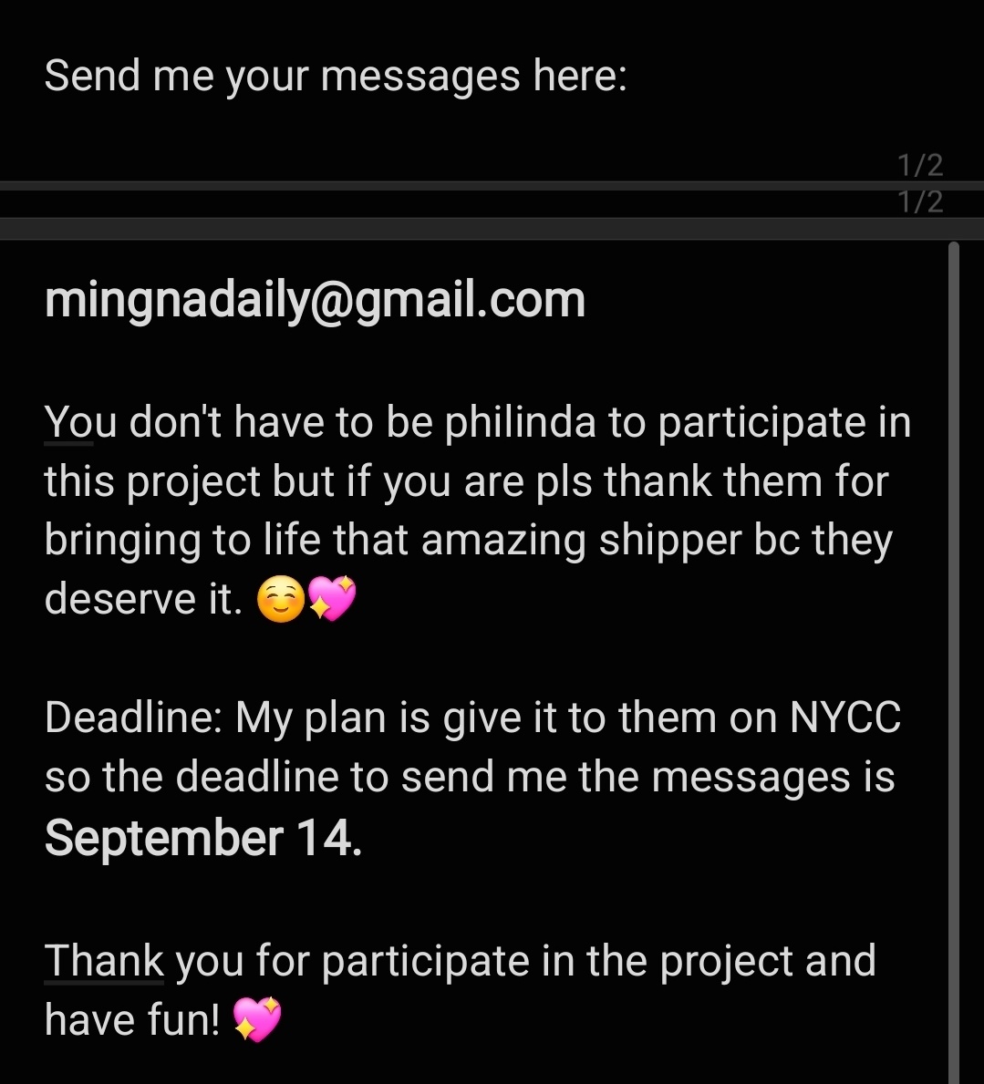 New #MingNaWen and #ClarkGregg project! u all not may know but I'm philinda and I would like to make a little booklet with messages to Ming-Na and/or Clark.Of course u don't have to be a philinda fan to send me a message for them, or even do it for both of them.Anyone interested?