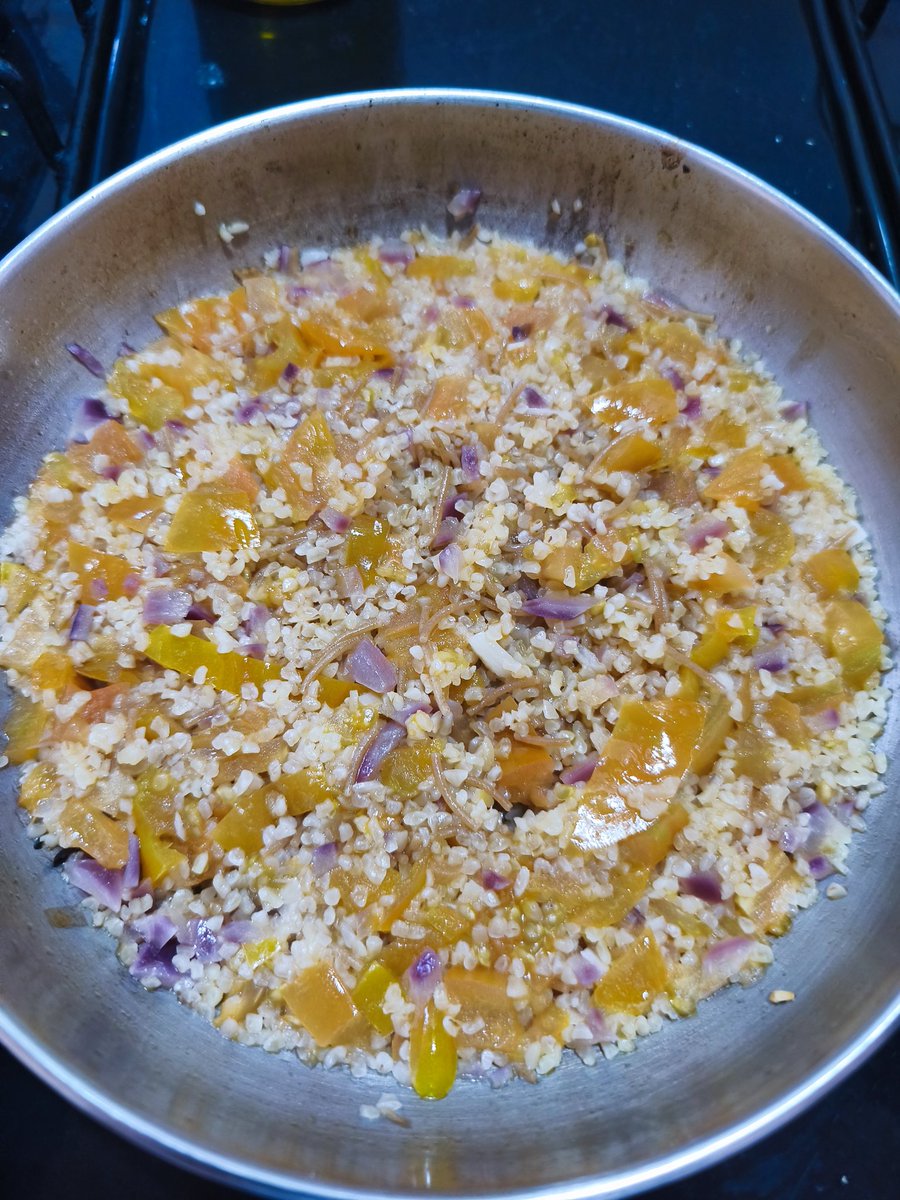 Mezcla de fideo con trigo quebrado.
El carbohidrato de hoy, guarni para la proteína