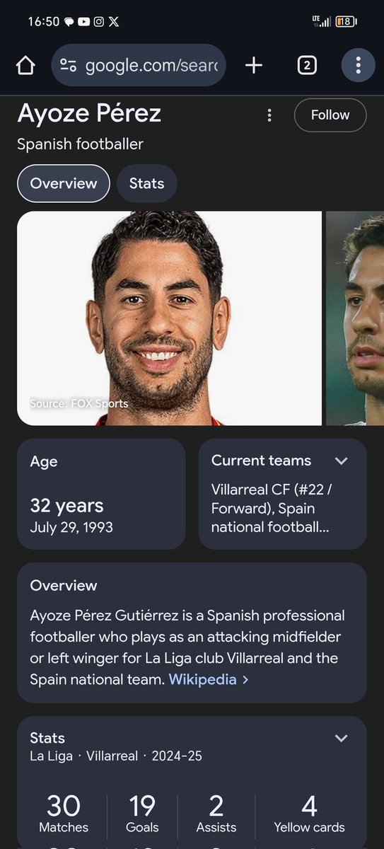 UltrRaYado's tweet photo. @canoaraiz Conociendo a la directiva traerían un español a mi me gustaría.. Ayoze Pérez, además tiene buenos números actualmente juega en el villareal https://t.co/933fPi8t38