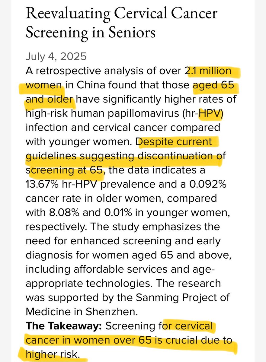I’m too old, I don’t need a pap anymore!

Did we do a disservice to our Medicare population? 

Are we going to look back 20 years from now like we do with hormones and say, oops, we screwed up!?!

818Gyn will always lead &amp; not follow! Science is never settled, but instead, it