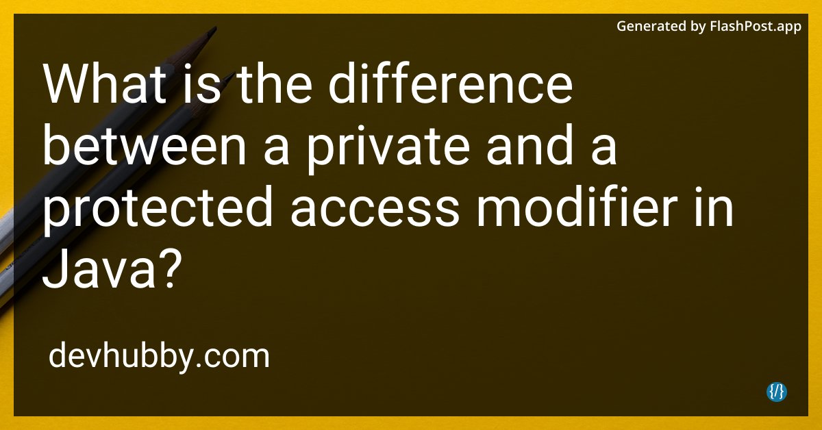 devhubbycom's tweet image. Why does 'private' make terrible group photos in Java? It always insists on a solo shot!
Source: devhubby.com/thread/what-is…
#CodeKnowledge #CodeDiscussion #CodeSmart #OOPprinciples #protected #bethedifference