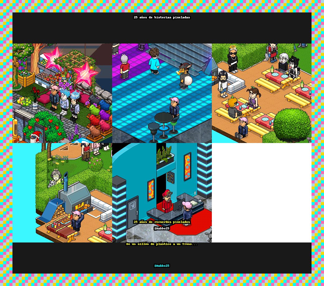 diegor210hb's tweet photo. “Hace años entré por primera vez a Habbo y descubrí un mundo de amigos, risas y salas llenas de magia.
Hoy celebramos 25 años de historias pixeladas, recuerdos que siguen vivos como el primer día.

¡Feliz aniversario, mi querido hotel pixelado! 💛

#Habbo25 https://t.co/uY6soQ0rGW
