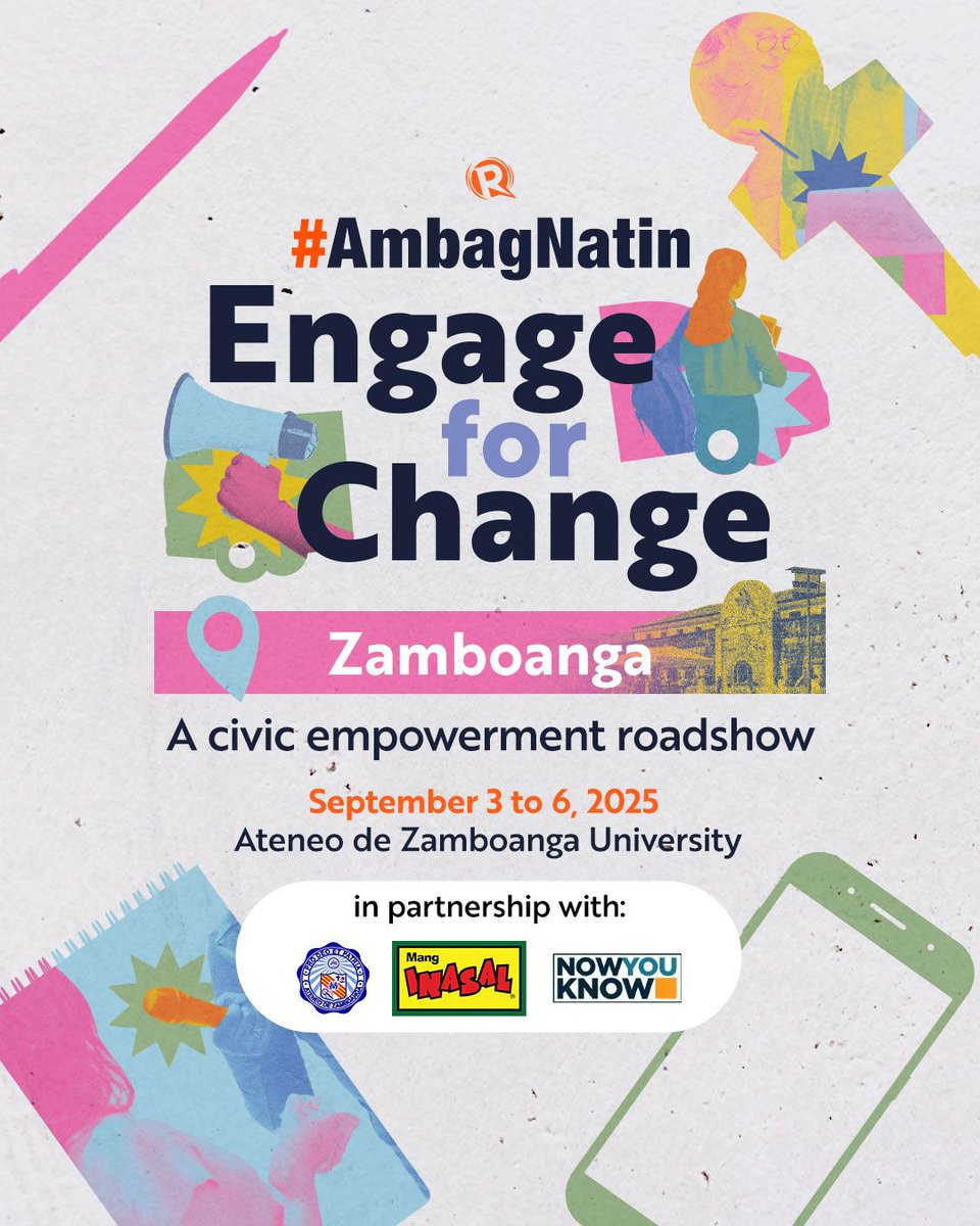 Do you want to work with Rappler to raise awareness about the top issues facing Zamboangeños and help them make change happen in their communities?

Join our public forum and apply to be a Rappler Mover. #AmbagNatin

MORE HERE: rappler.com/moveph/civic-e…