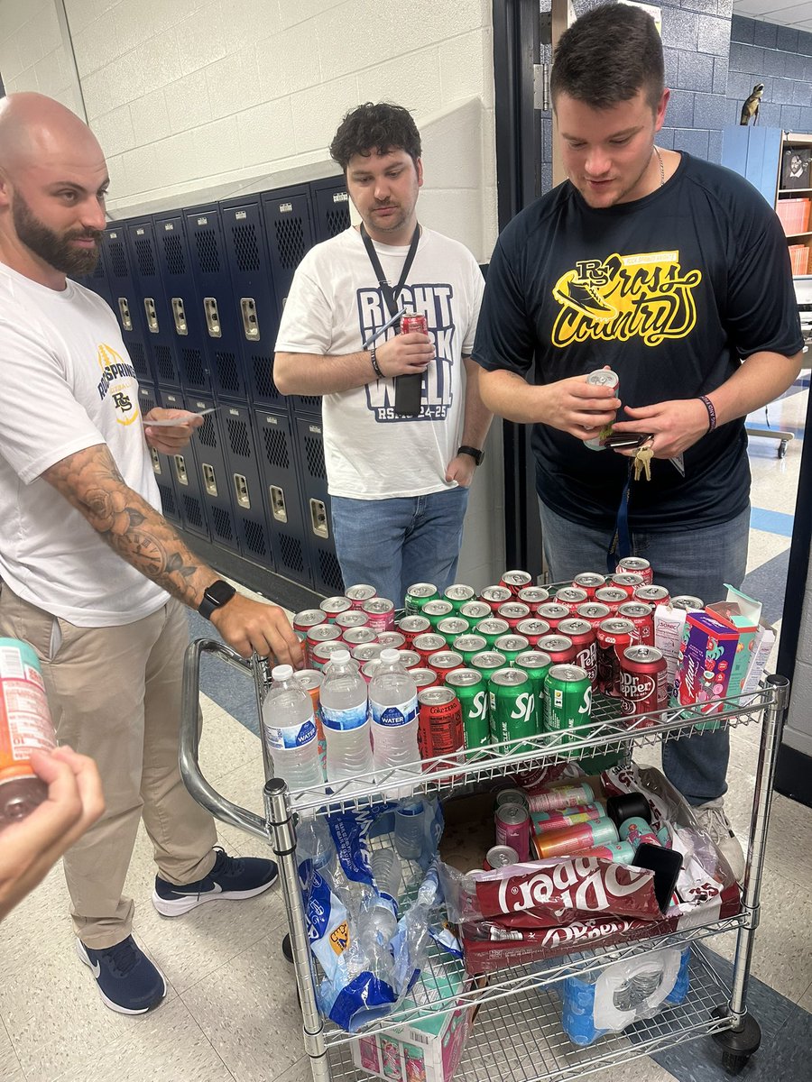 Nothing like the “Caffeine Cart” to end the first full week of school! Such an amazing week at RSMS!!! 💙💛