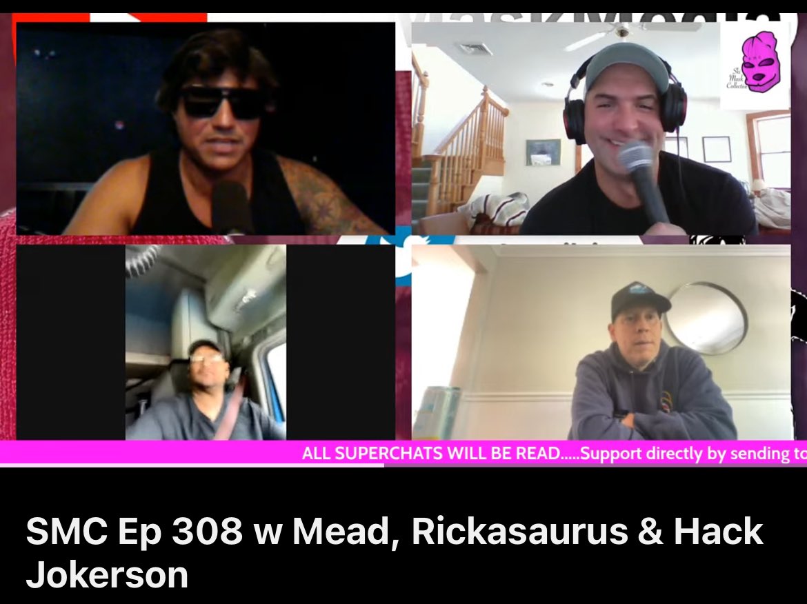 StancilJim's tweet photo. absolute clinic with absolute legends on this weeks SMC. We talk the state of MLC and also (mostly) Rick pooping in his truck…. ENJOY! #REALshow #beautifulboys #SKIMASKFOREVER @The_SecretShow @Rikkasauruzz @Hack_Jokerson @WhiteGuysComedy
🔗: https://t.co/yRgoOn6bLC https://t.co/NpY8cWT52k
