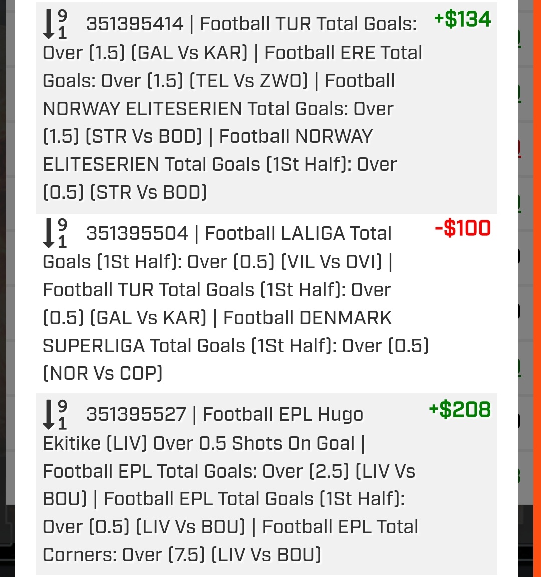 🚨 MORE WINNERS FROM LOONEY! 🚨

We OWN Football ⚽️ and the results speak for themselves:

🔥 2u SGP (+104) ✅ EASY CASH
🔥 2u Savvy Parlay (-150) ✅ LOCKED IN
❌ 1u FHG Parlay (+142) – Only miss of the day

💰 STILL UP +$242 if you’re a $100 -1u bettor.

And that’s not all…
Our