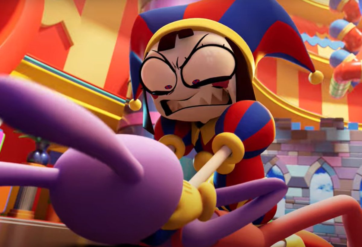 RPWickit's tweet photo. "Guys, funnybunny over..." 
NO, YOU DUMBFUCKS, YOU FAKERS. YOU SHIP THEM FOR THE SOARING HIGHS AND THE CRUSHING LOWS. YOU'RE HERE FOR THE PAIN. EITHER EAT THE TOXIC SLOP OR GET OUT. (1/2)
#TheAmazingDigitalCircus #TADC #funnybunny #TADCJax #TADCPomni #TADCEp6 https://t.co/bTX6uJVFPT