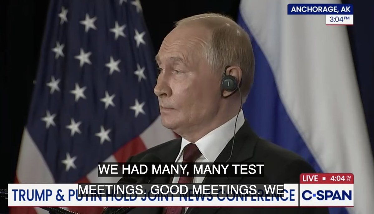 TRUMP: "There's no deal until there's a deal. I will call up NATO in a little while, I will call up the various people that I think are appropriate, and I'll, of course, call up President Zelensky and tell them about today's meeting, it's ultimately up to them."