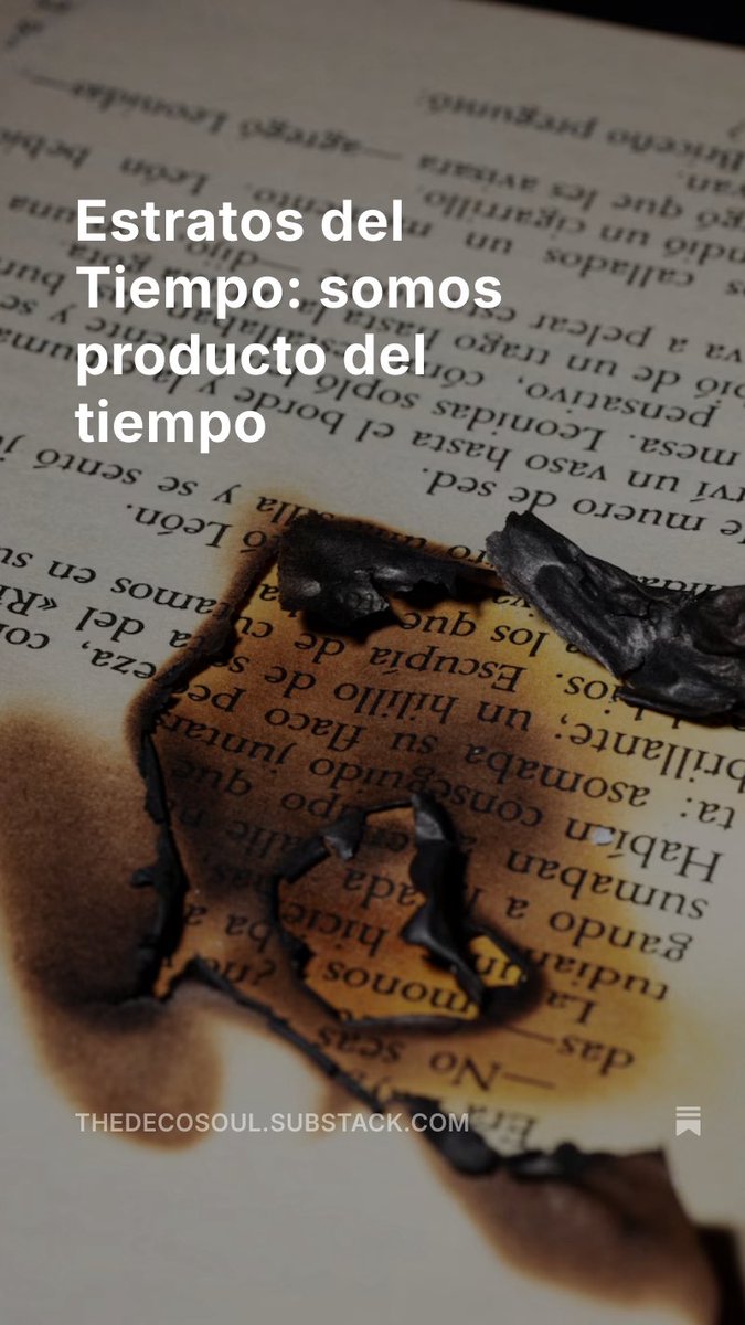 ⏳ Somos capas de todo lo que vivimos.
Cicatriz, memoria, raíz.
En mi última carta en La Trastienda hablo de cómo el tiempo nos moldea… y de lo que dejamos en el camino.

📖 Léela aquí: open.substack.com/pub/thedecosou…

#arteconalma #estratosdeltiempo #slowart
