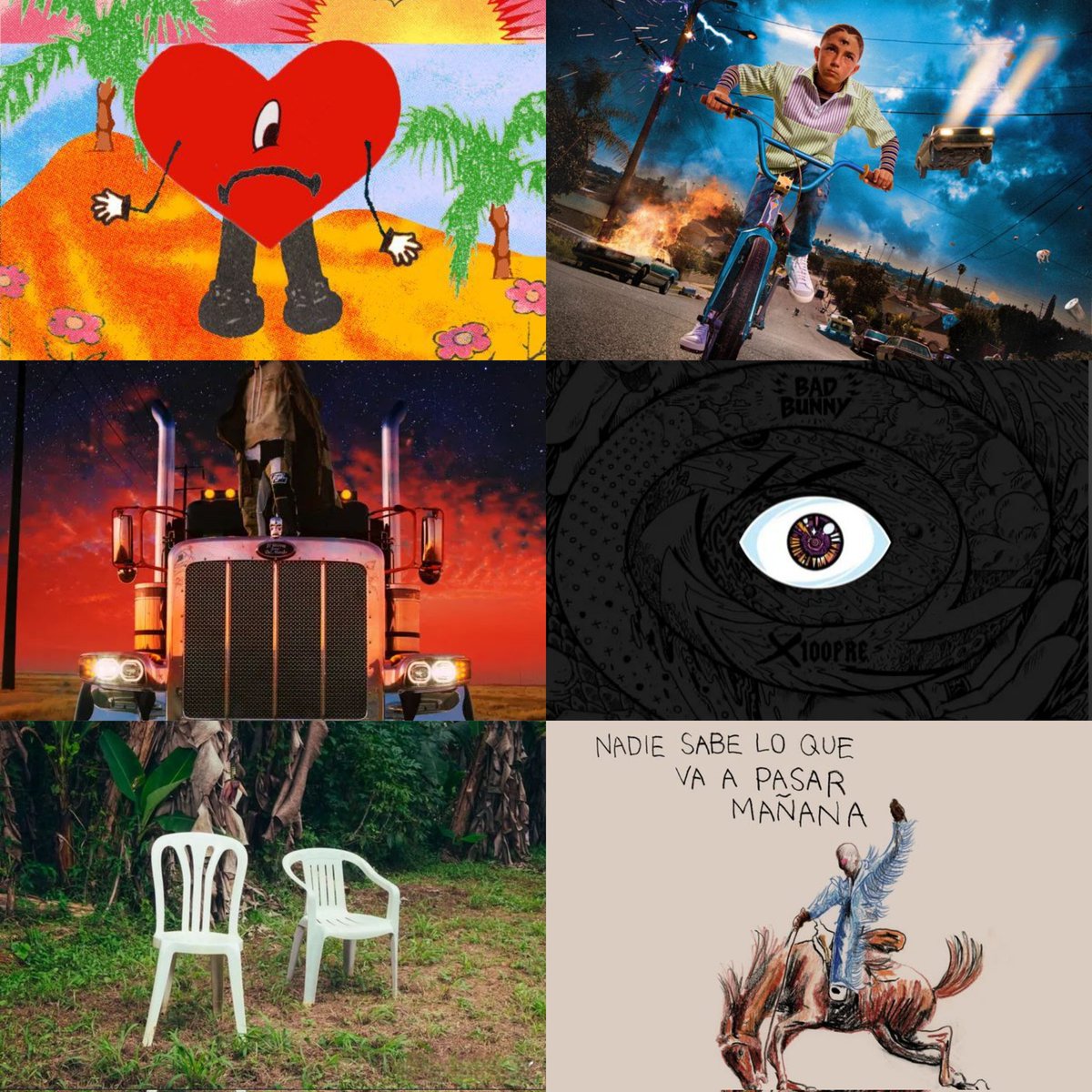 AccessBadBunny's tweet photo. Historic record — ALL of Bad Bunny’s albums occupy the TOP 10 most-streamed Latin albums in Spotify history! 🐰🌎 (6)

#1 Un Verano Sin Ti
#2 YHLQMDLG 
#4 El Último Tour Del Mundo
#5 X 100pre
#6 DeBÍ TiRAR MáS FOToS 
#10 Nadie Sabe Lo Que Va A Pasar Mañana https://t.co/I0Fh72Q2Ns