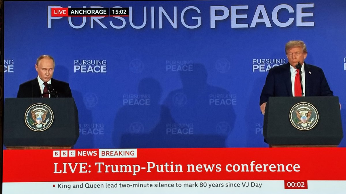 No deal very clearly - but Putin got a PR coup #Alaska #AlaskaSummit