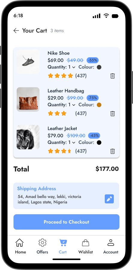 Blink_Clinton's tweet photo. Day 6
UI/UX challenge
checkout page for an online shopping App
#21daysUiUxchallege #UiUxDesigner
#Productdesigner #Aptechowerri #UIDesign #UXDesign #DailyUl #DesignChallenge https://t.co/oq2tA5iNIV