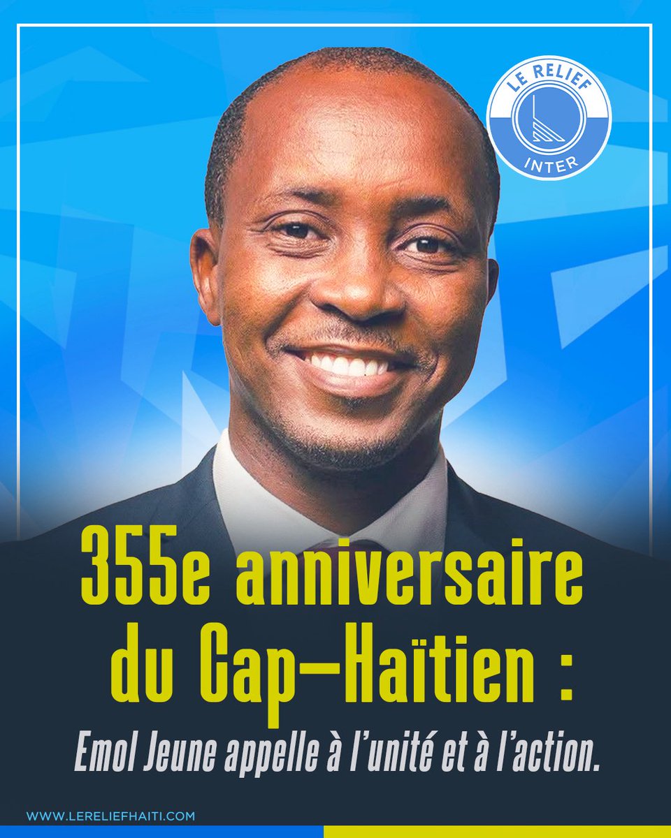 À l’occasion du 355e anniversaire de la fondation du Cap-Haïtien, Emol Jeune, figure engagée et voix influente de la cité christophienne, a livré un vibrant message à l’attention de ses compatriotes « de sang et de cœur, d’ici et d’ailleurs ». Lisez l’article sur :