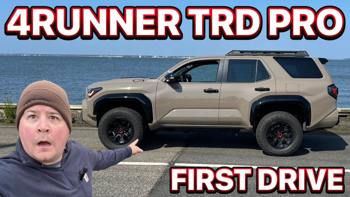 TundraDude34's tweet photo. Not a Tundra test drive today, but I couldn’t pass up getting behind the wheel of a 2025 Toyota 4Runner TRD Pro! What’s your thoughts on the new generation of this Toyota icon?
VIDEO LINK: https://t.co/zBDrIAQLEp
#4runner #toyota4runner #2025toyota4runner #4runnertrdpro #trdpro https://t.co/InCd5u7NeA