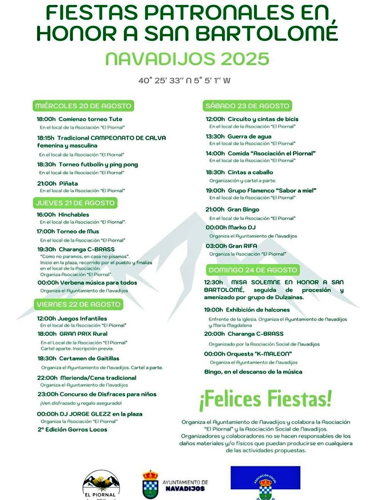 NavadijosCity's tweet photo. Ya tenemos cartel de las fiestas de San Bartolo 2025 de Navadijos 🥳🍻🎆🕺🏻🎉 ¡Os esperamos! #Navadijos #Gredos #GredosNorte #SanBartolo #SanBartolo2025 #SanBartolome #SanBartolome2025 https://t.co/fOdlUDRVIy
