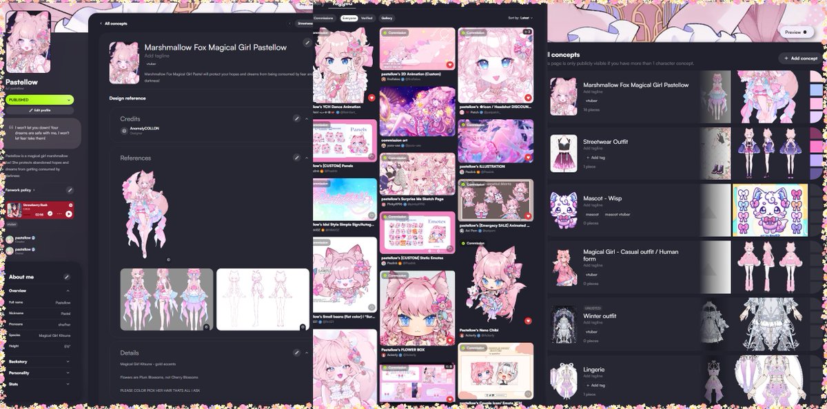 "Oh hey that's kinda a good idea" Vtuber tip of the day!

Did you know that Vgen has a character section, where you can make your artist's lives easier because you can include EVERYTHING about your characters ever?

Places to put credits for your designers, artists, AND link to