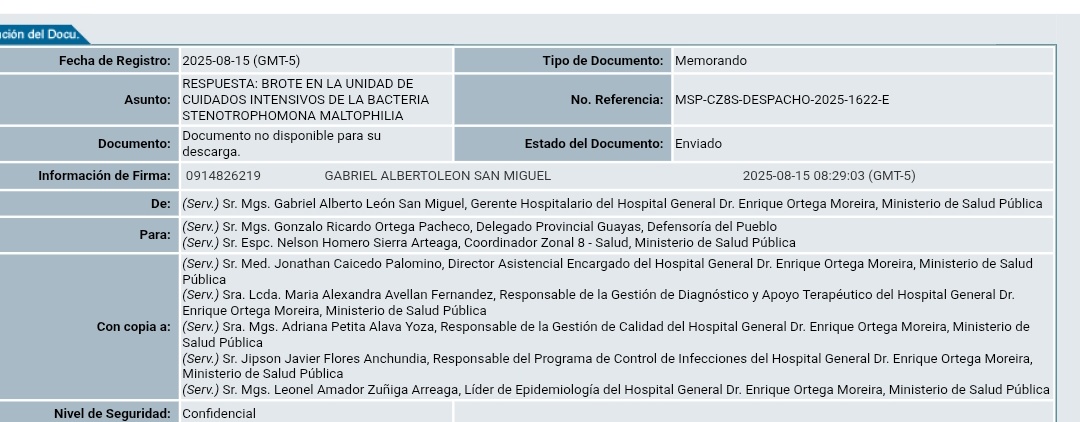 <a href="/Primicias/">Primicias</a> <a href="/AnderssonBoscan/">Andersson Boscán</a> <a href="/bessygranjaOK/">Bessy Granja Barriga</a> <a href="/Jacsherazade1/">Merichane</a>  Tanta indolencia de las Autoridades que hay tanto en la CZ8 como en hospitales q ahora también hay brote de otra Bacteria ahora en el Hospital de Duran,será acaso q el CZ8 y el gerente están más preocupados x llenarse los bolsillos