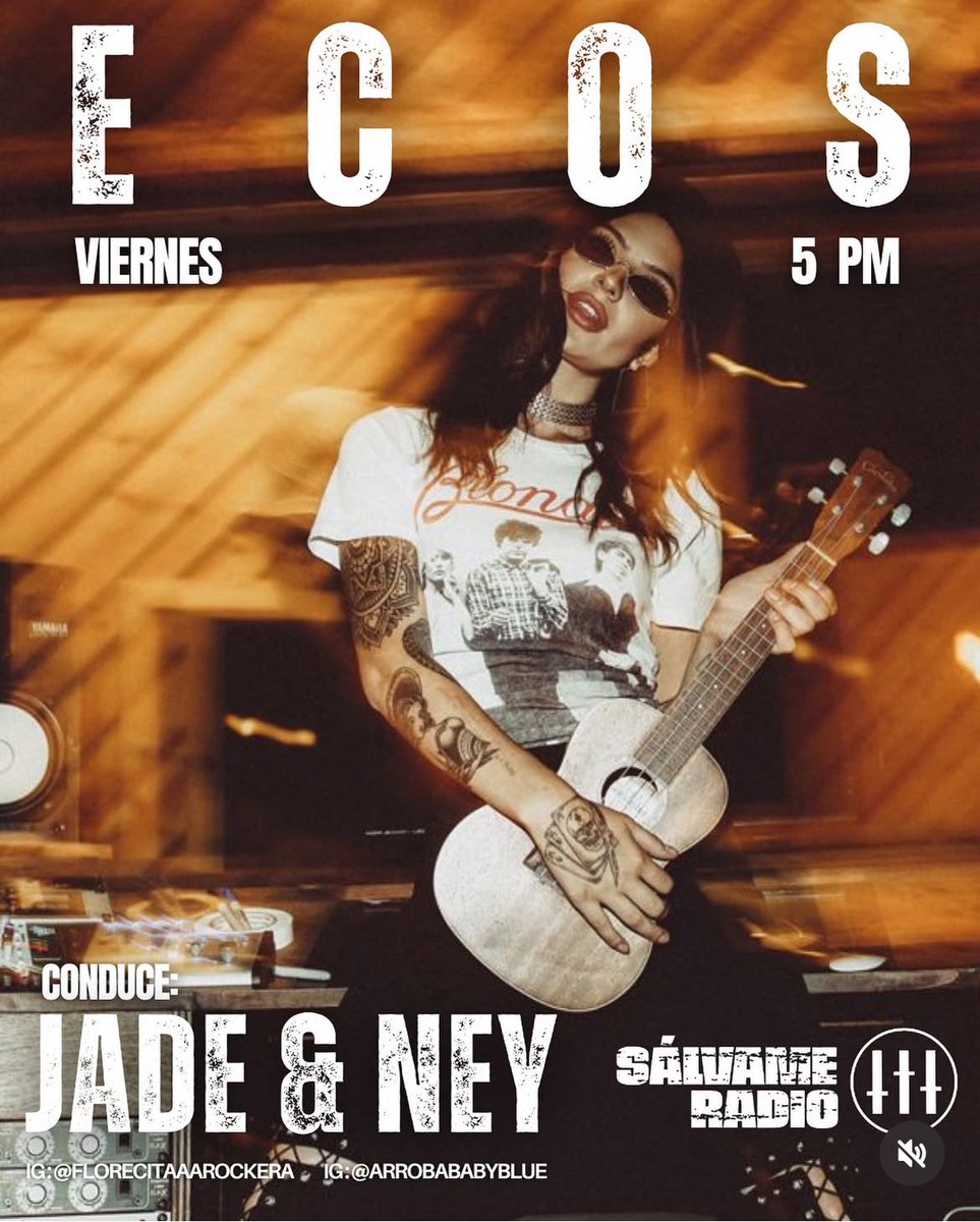 Viernes, 5 PM | Comunícate con Ney  @babyblue_eee  y Jade @florecitaaarockera utilizando #ECOS 

<a href="/ecosalvame/">Ecos SÁLVAME RADIO</a> 

💊 Escúchalas en vivo o en su versión resucitada a la hora que quieras.

salvameradio.com/links