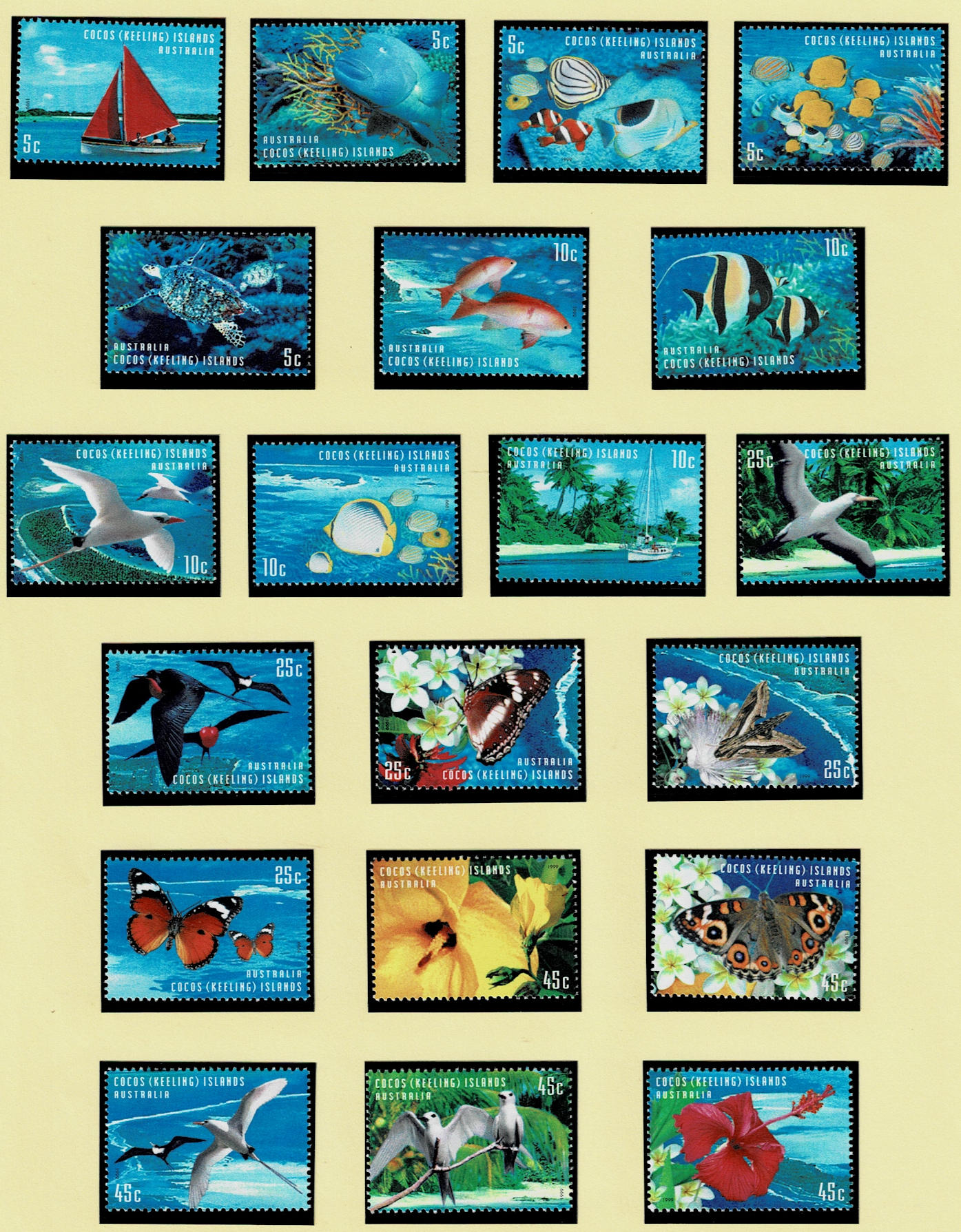 3282 外国切手 ココス諸島 1969年 島の野生生物 貝 鳥 12種完 福岡切手日和 on X: 