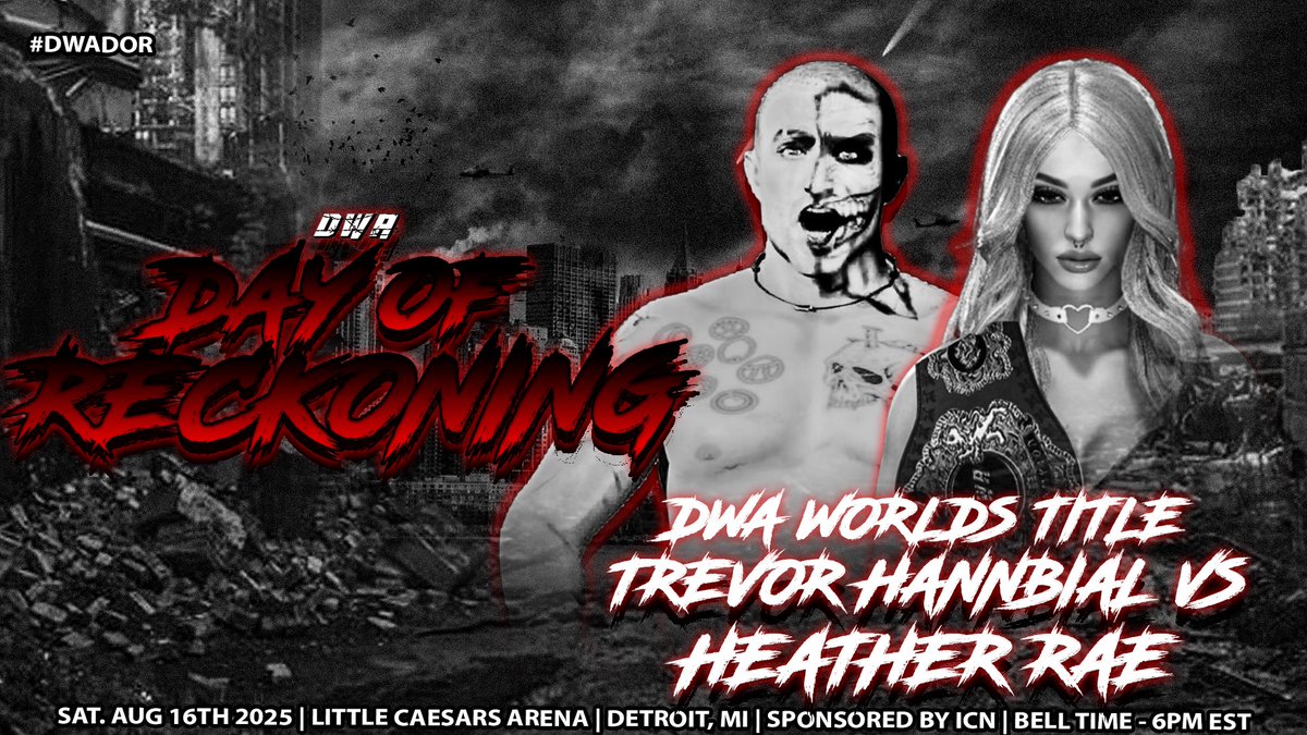 🚨FINAL MATCH ANNOUNCEMENT 🚨

JUST SIGNED (FORGOT TO POST LOL)

DWA WORLDS CHAMPIONSHIP 
<a href="/Burgergod1123/">THE REAL BURGER KING</a> vs <a href="/DemonHeatherRae/">Heather Rae 🩸🦇</a> 

Announced// 
TEXAS DEATHMATCH
ICN TITLES ON THE LINE
STAIRWAY TO HEAVEN
PLUS MORE

6PM ET TMRW ONLY ON YOUTUBE
#DWADOR #CAW #WWE2K25