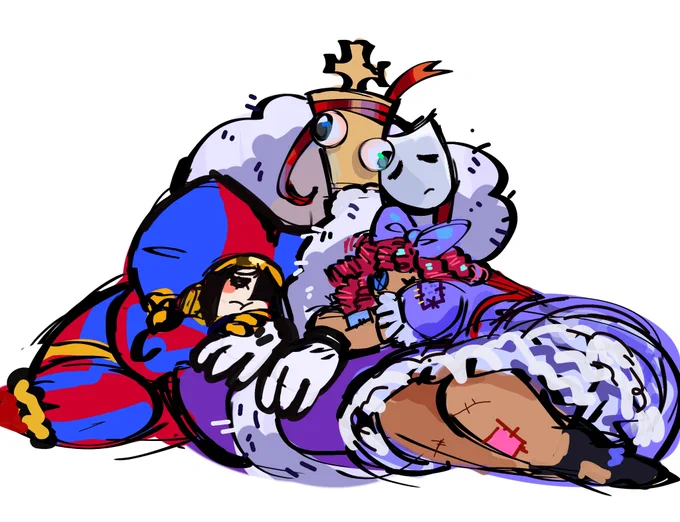 Too eepy to draw new tadc fanart sorry Kinger being girl dad