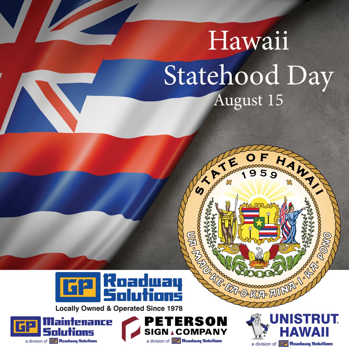Enjoy this Hawaii Statehood Day. Hawaii officially became the 50th state in the United States in 1959. Our offices will be open as usual today.