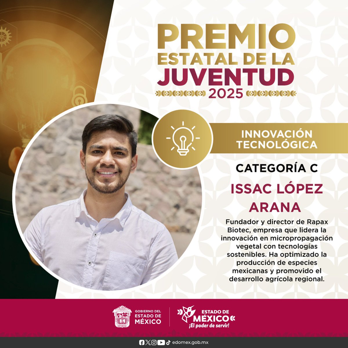 #ElPoderDeServir
#PremioJuventud2025
#GeneraciónDeLaTransformación
<a href="/delfinagomeza/">Delfina Gómez A.</a>
<a href="/BienestarEdoMx/">Secretaría de Bienestar</a>
<a href="/IMEJ_/">IMEJ</a>
En el #EdoMex, se reconocen los proyectos de innovación que representan avances tecnológicos en beneficio de la población.