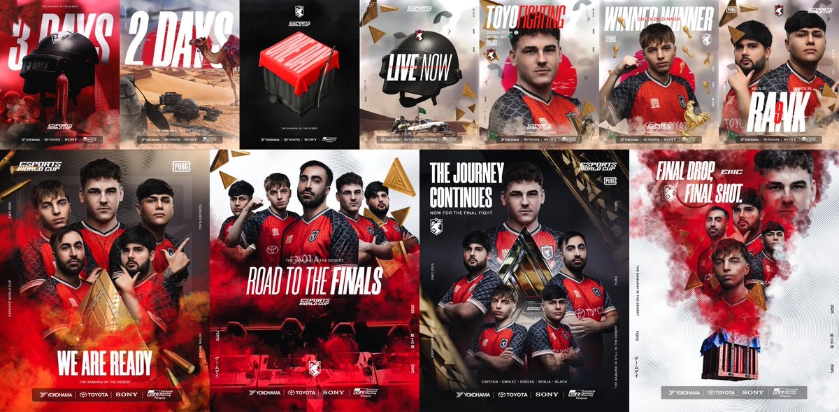 Official Graphics - <a href="/ToyoEsports/">TOYO</a> 🏯🉐

>>> Esports World Cup Collection 🏆

Les gustaria ver un proyecto completo de todo el armado? 👀

#EWC2025 #EWC  <a href="/EWC_Extra/">EWC Extra</a> #PUBG
