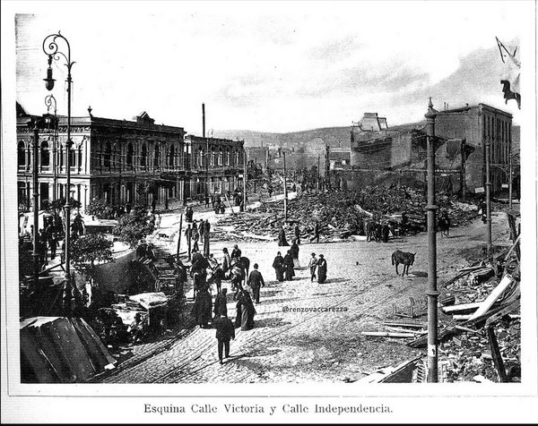 RenzoVaccarezza's tweet photo. Pocas catástrofes tan grandes se han registrado en Valparaíso como el terremoto del 16 de agosto de 1906. https://t.co/hcPPmd1I1J