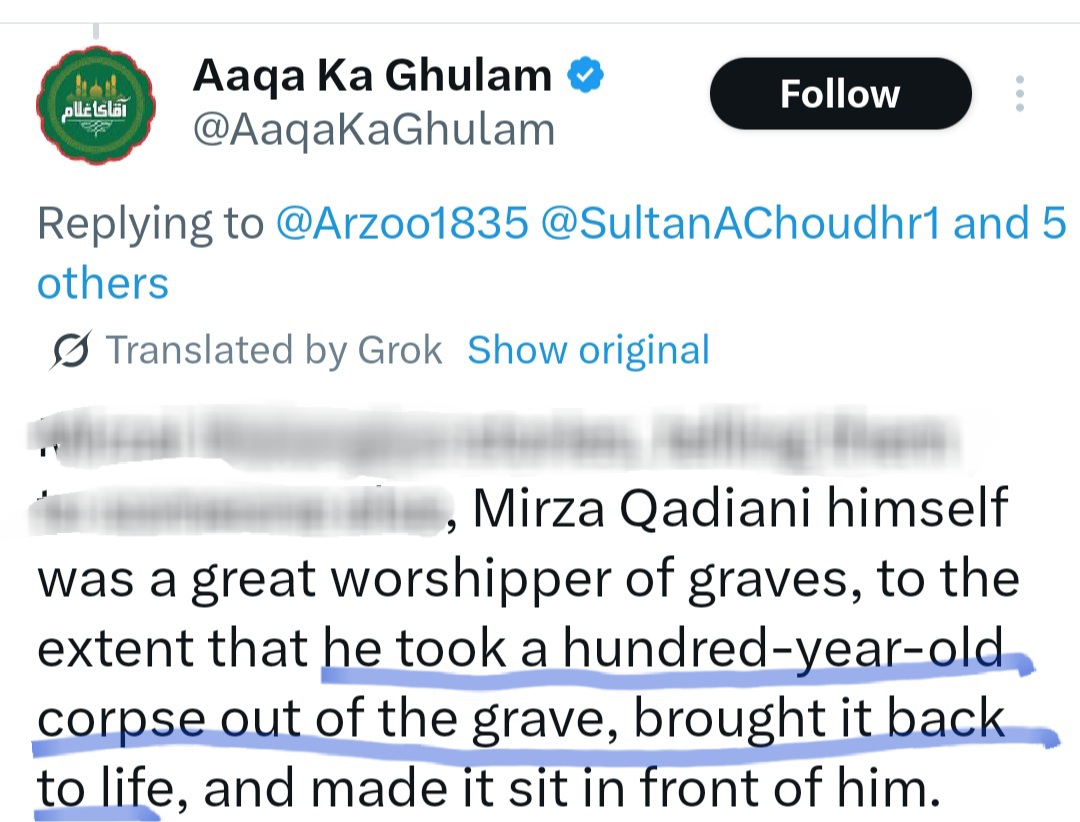 SultanAChoudhr1's tweet photo. So the opponents do believe Mirza Ahmad (as) brought a dead person back to life.....

It was a 100 years old dead body 🤯

وہ گھڑی آتی ہے جب عیسی پکاریں گے مجھے https://t.co/s5HpcSc2NN
