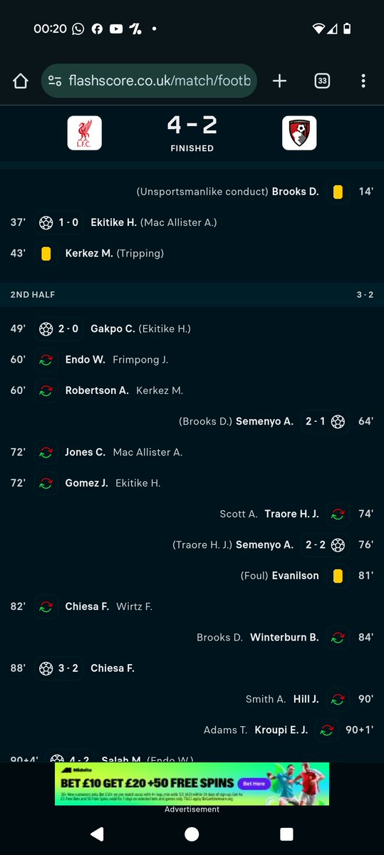 wisey1983_LFC's tweet photo. @OfficialFPL can you please change frimpongs PTS please 👍 you got him coming off on 59mins and it was 60th min when the sub took place https://t.co/SO8eZjUmym