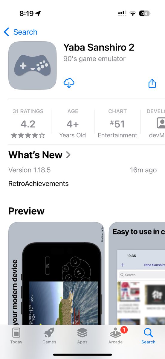 #Segasaturn #emulator YabaSanshiro ios version is released with #RetroAchievements !