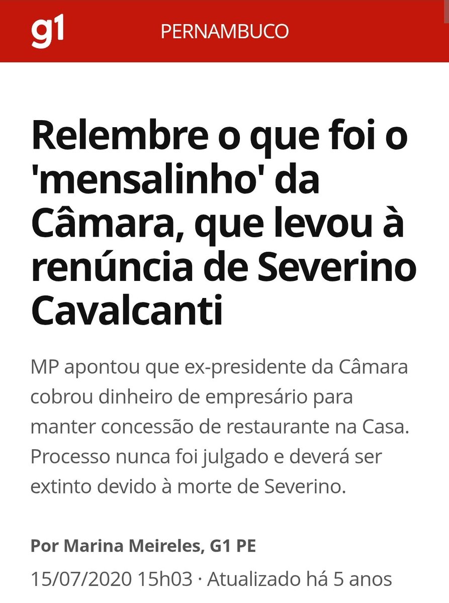 O Severino Cavalcanti renunciou quando foi pego no mensalinho. Em caso de vacância do presidente da Câmara, assume o cargo o vice-presidente.