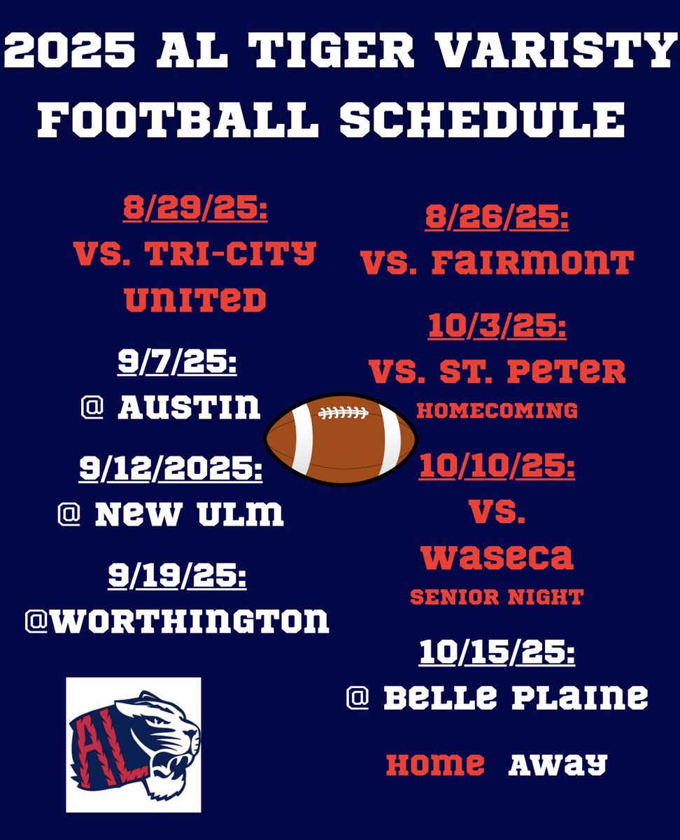 Albert Lea Tiger Football tweet media