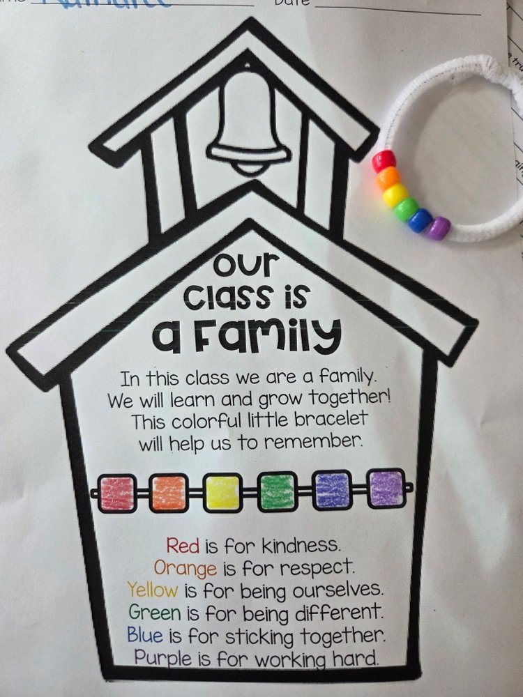 What an amazing first three days of school! Our classrooms have been working hard on creating their commitments for the year and building their classroom families.  Ms. Vickers class made bracelets to represent this work.  

Welcome back, Hornets!!