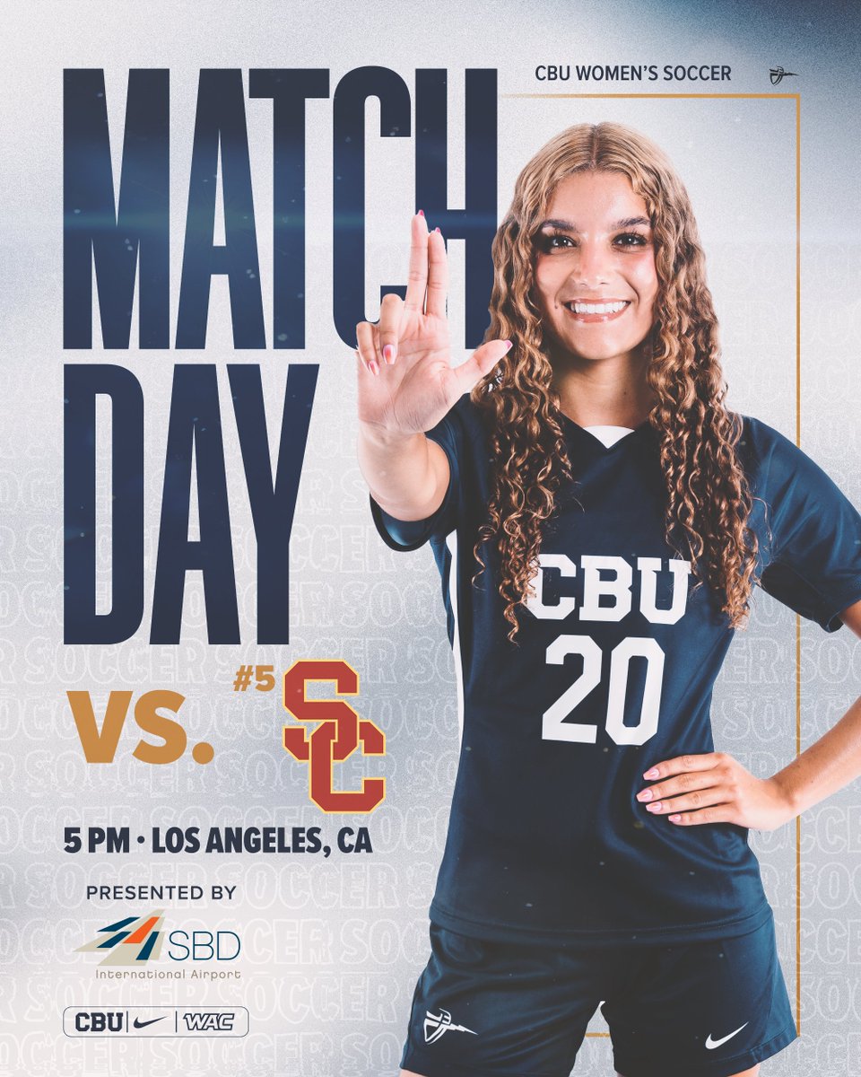 CBUwsoccer's tweet photo. Sunday Funday is officially back🤩

🆚#5 USC
⏱️ 5:00 PM
📍 Los Angeles, CA
🎥 https://t.co/sfgLPk4Iux

#LanceUp⚔️ https://t.co/RZb3Pun8zb