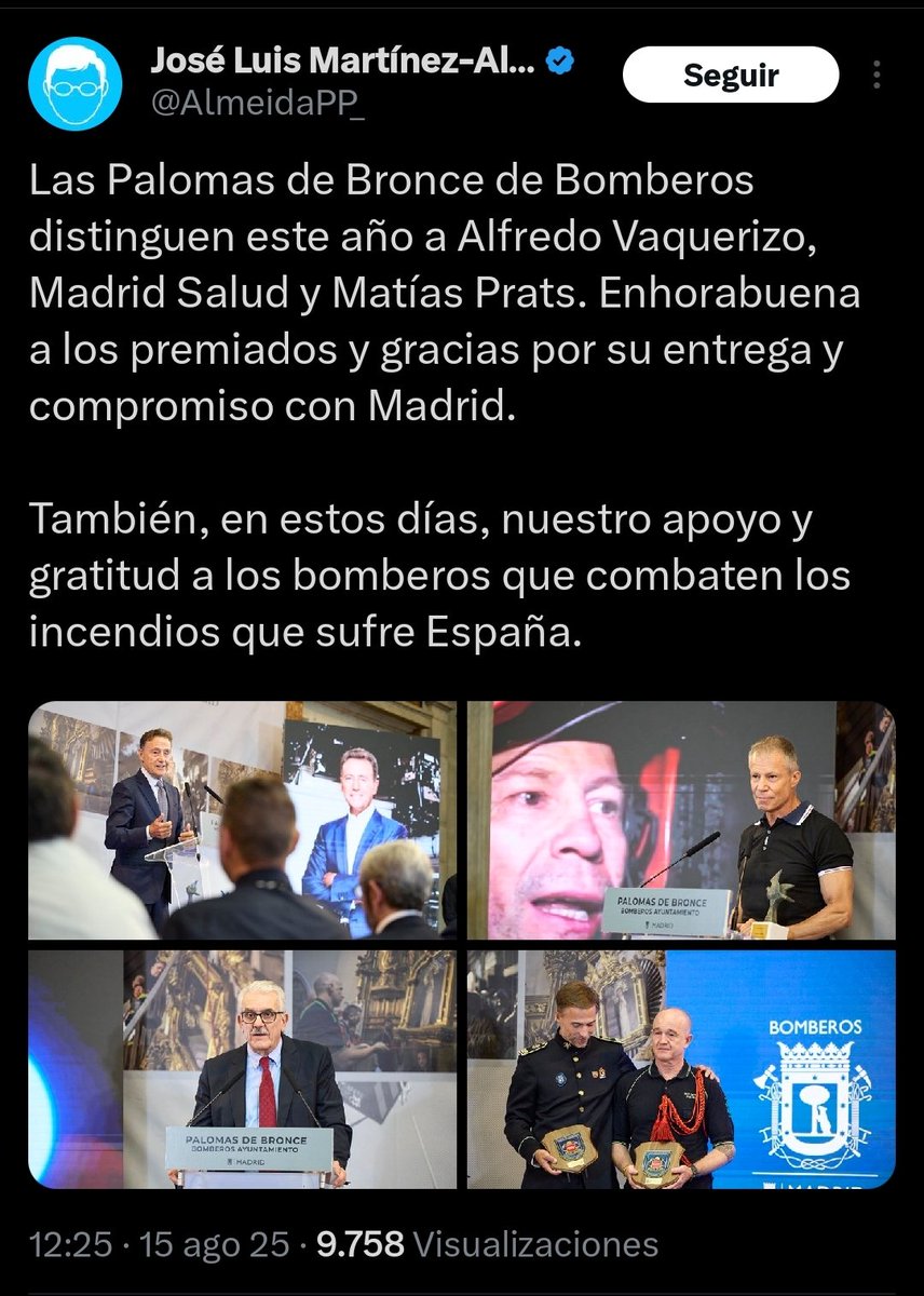 Gargajo de Ajo (@gargajodeajo) on Twitter photo Sabiendo cómo están ciertas zonas de #Madrid de ratas, cucarachas y demás plagas de vectores sin control, no me sorprende que le hayan dado la Paloma a <a href="/madridsalud/">Madrid Salud. Ayuntamiento de Madrid</a> , pero más que de bronce debe ser palomita de maíz 🍿 para que sigan propagándose...
<a href="/BomberosMad/">Bomberos Madrid</a> #FAIL ! Sabiendo cómo están ciertas zonas de #Madrid de ratas, cucarachas y demás plagas de vectores sin control, no me sorprende que le hayan dado la Paloma a <a href="/madridsalud/">Madrid Salud. Ayuntamiento de Madrid</a> , pero más que de bronce debe ser palomita de maíz 🍿 para que sigan propagándose...
<a href="/BomberosMad/">Bomberos Madrid</a> #FAIL !