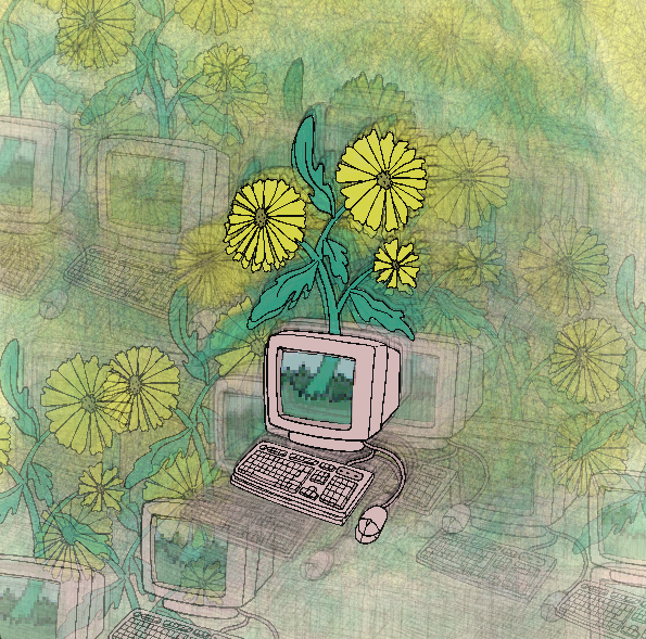 Yuyo digital  🌿🌿🌿🌿🌿🌿
Dibujo analógico pintado digitalmente e intervenido con Processing..
Mi primer incursión en el mundo nft.

#creativecoding  #nature #drawing  

teia.art/objkt/872019