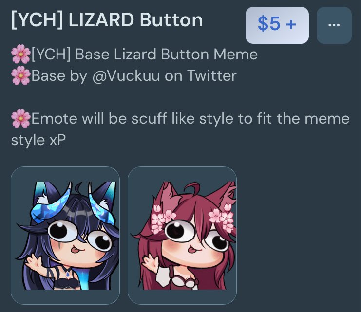 So I added a new item to my Kofi if anyone is interested in some LIZARD Button Emotes 🥹🩷

ko-fi.com/c/288caed87b